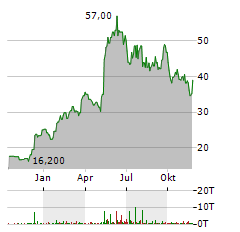 BLUE BIRD Aktie Chart 1 Jahr