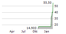 NEBIUS GROUP NV Chart 1 Jahr