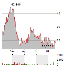 RWE AG ADR Aktie Chart 1 Jahr