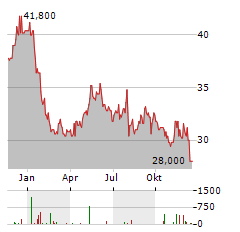 RWE AG ADR Aktie Chart 1 Jahr